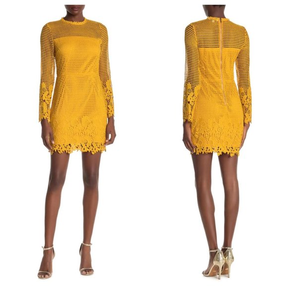 NEW One One Six Harlequin Guipure Lace Trim Dress Size Small - Picture 1 of 11